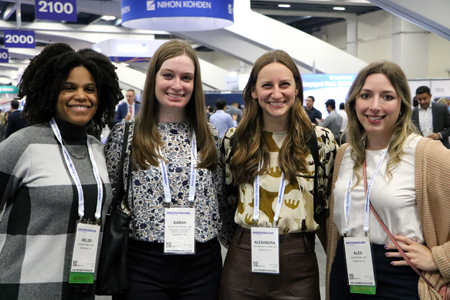 Anesthesiology residents who attended the meeting included, from left, Kelsei Keene, MD, Sarah McCraney, MD, Alexandra Feldner, MD, and Alex Brown, MD.