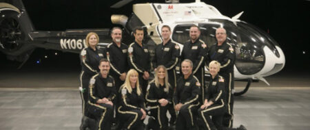 From left are Bill Rowland, CCP; Kathy Nippers, RN; Charlie Lazar, RN; Mark Tankersley, RN; Katie Cooper, RN; (back row) Janelle Zehr, RN; Greg Johnson, CCP; Will Yasui, RN; Michael Weathers, RN; Andrew Tenneriello, CCP; and Frank Edwards, RN.