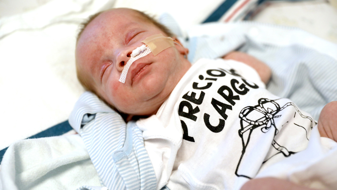 Two-month-old Kaimila Lizardo was among the infants who made the move into the new NICU space on the 11th floor of Monroe Carell Jr. Children’s Hospital at Vanderbilt.