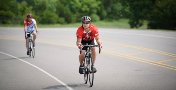 In addition to enjoying supporting the ADA, David Mullis, right, and his father Tim also value the time they spend together on the roads training for the annual rides. 