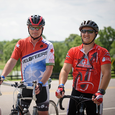 David Mullis, right, and his father Tim have ridden together in the Tour de Cure to benefit the American Diabetes Association since 2010, just one year after David nearly died from Type I diabetes. 