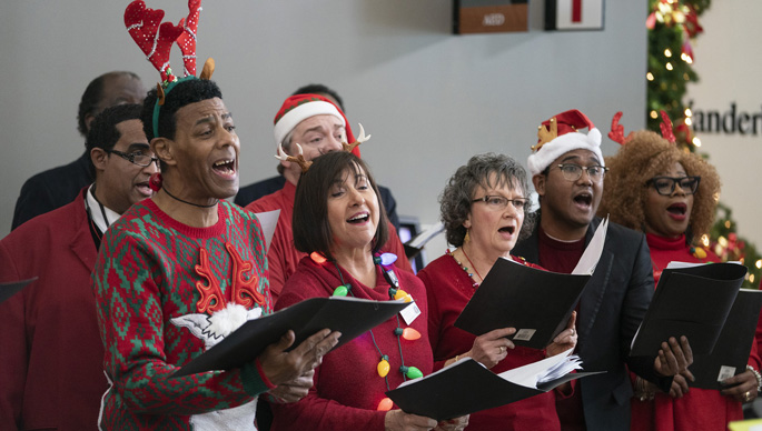 The Voices of Vanderbilt Choir performed holiday songs at Vanderbilt Health One Hundred Oaks last week. The choir also performed several shows on the main campus to celebrate the season.