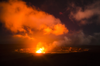 Jones was on hand last year to photograph the lava lake that formed at the summit of the Kilauea volcano in Hawaii. (photo by Ian Jones)