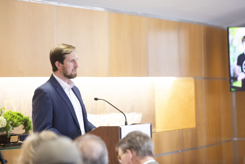 Jimmy Sullivan talks about his family’s decision to donate the organs of his son, Asher, 10, following his death. (photo by Susan Urmy)