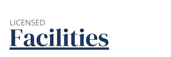 Stylized text link that takes you to our "Licensed Facilities" page.