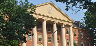 NIH Building 1 in Bethesda. MD.