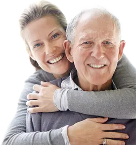 Young woman embracing her father