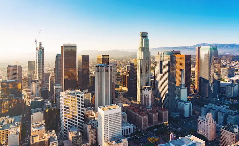 An image of Los Angeles super imposed with the text "Los Angeles"