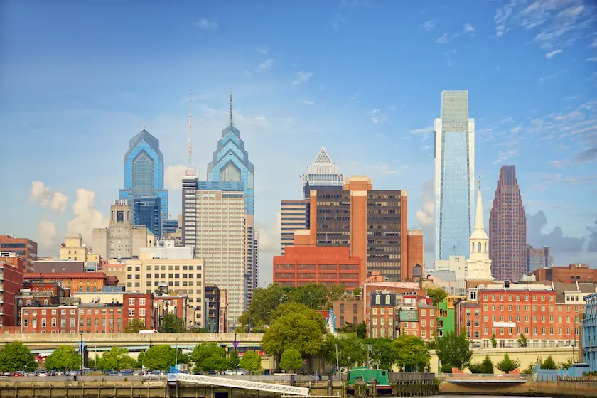An image of Philadelphia super imposed with the text "Philadelphia"