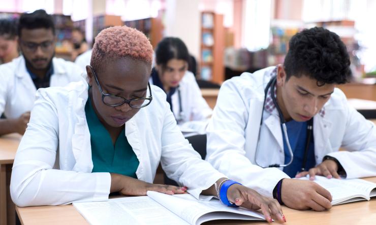 photo of medical students in class