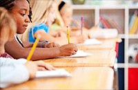students at their desks