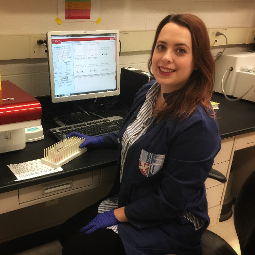 Dr. Voss at computer