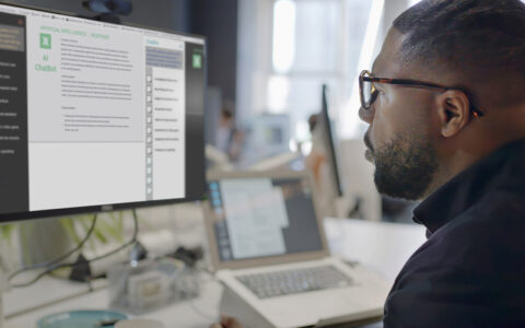 AI chatbot being viewed on a desktop