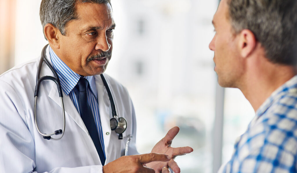 Doctor going over options with patient