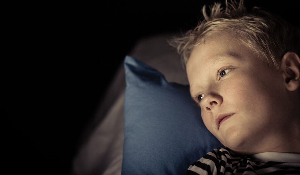 Kid struggling to sleep