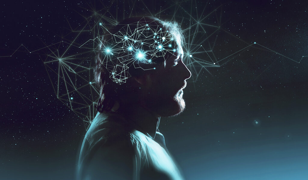 Brain neurons artistic concept