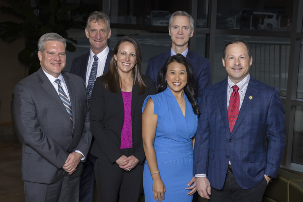 FRONT - Milam Brantley Jr, M.D., Ph.D.,  Margaret Drewes, MBA, Janice Law, M.D., David J Calkins, Ph.D. BACK - Sean Donahue, M.D., Ph.D., David Wallace, M.D., MPH