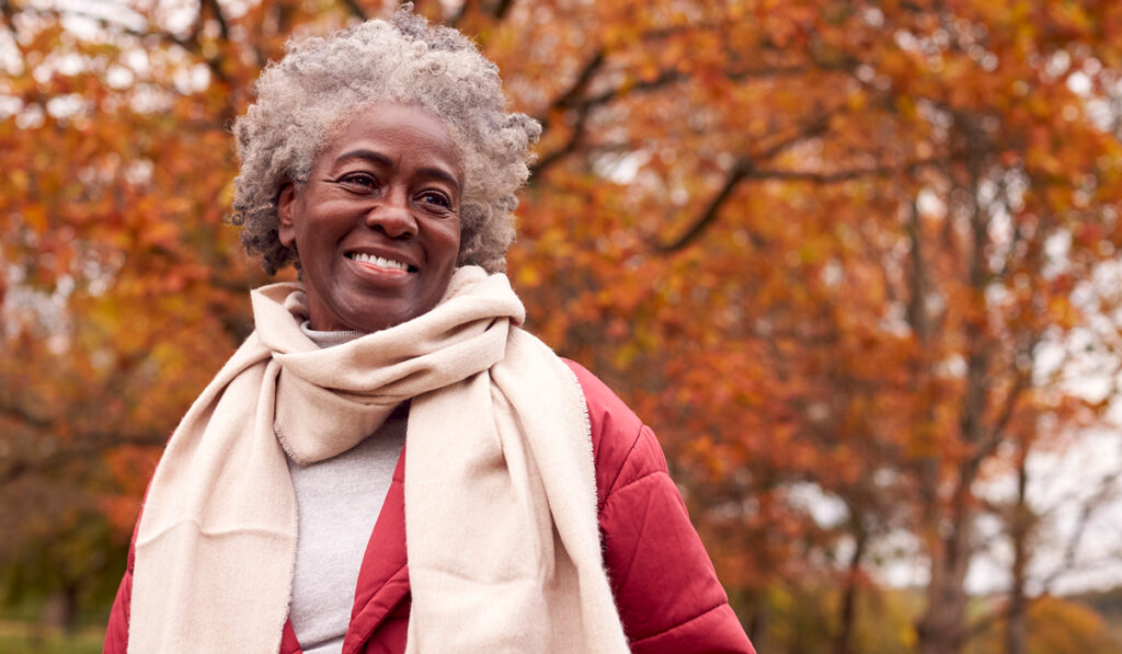 Woman enjoying a walk