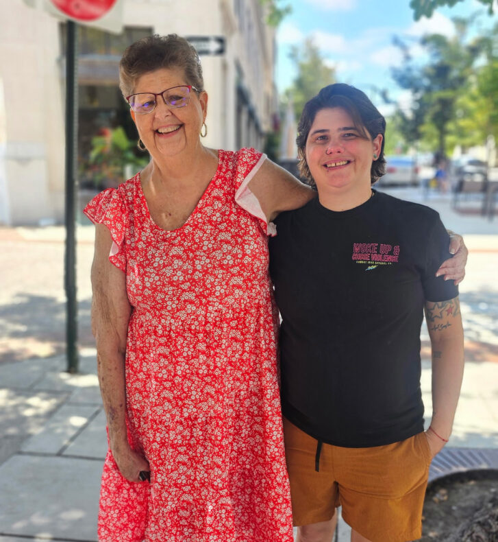 Photo caption: Meghan Moretz, right, donated part of her liver, which was transplanted into Sonya Bradley, left. Both procedures took place as part of VUMC’s living donor liver program.