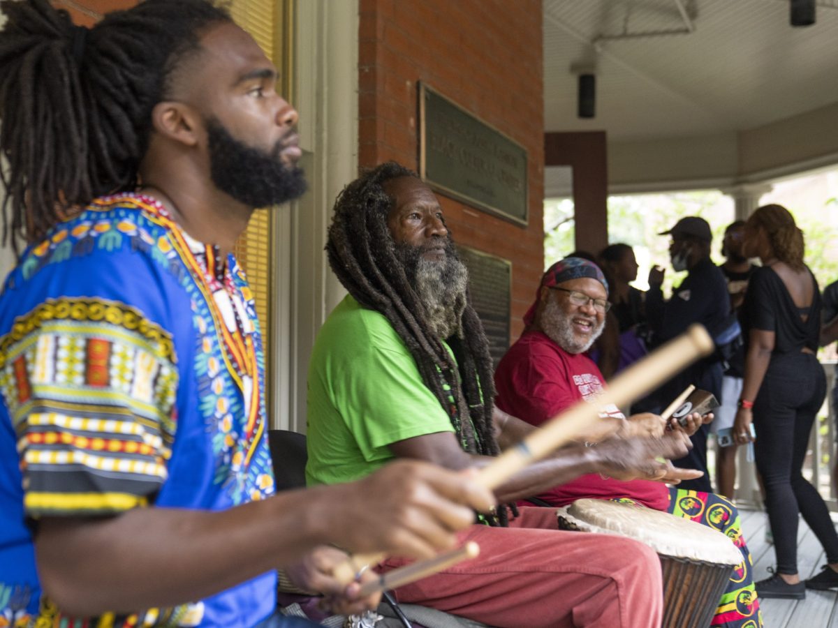 African drumming and community connection with annual event