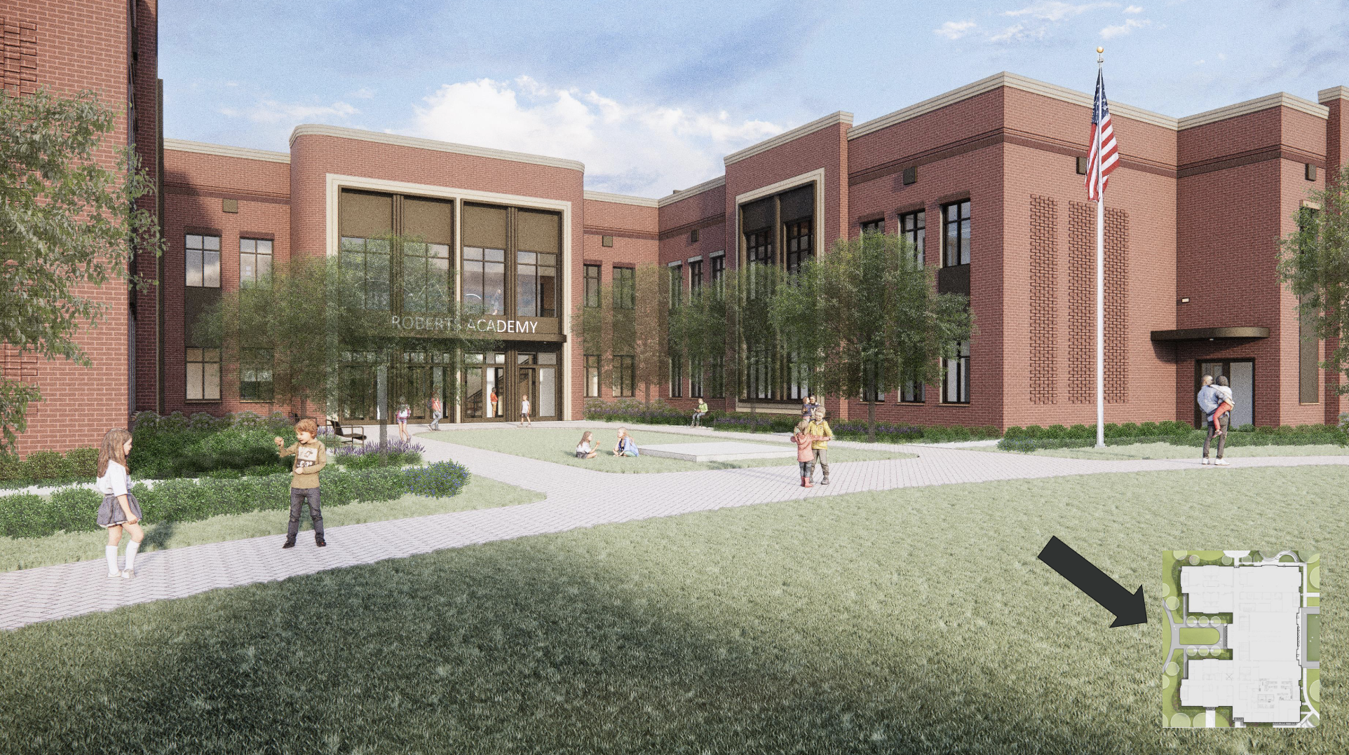 Roberts Academy Conceptual Rendering