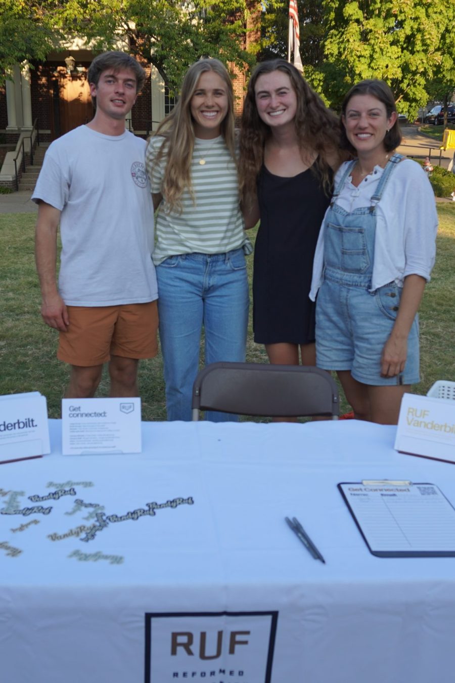 Students at the interfaith fair