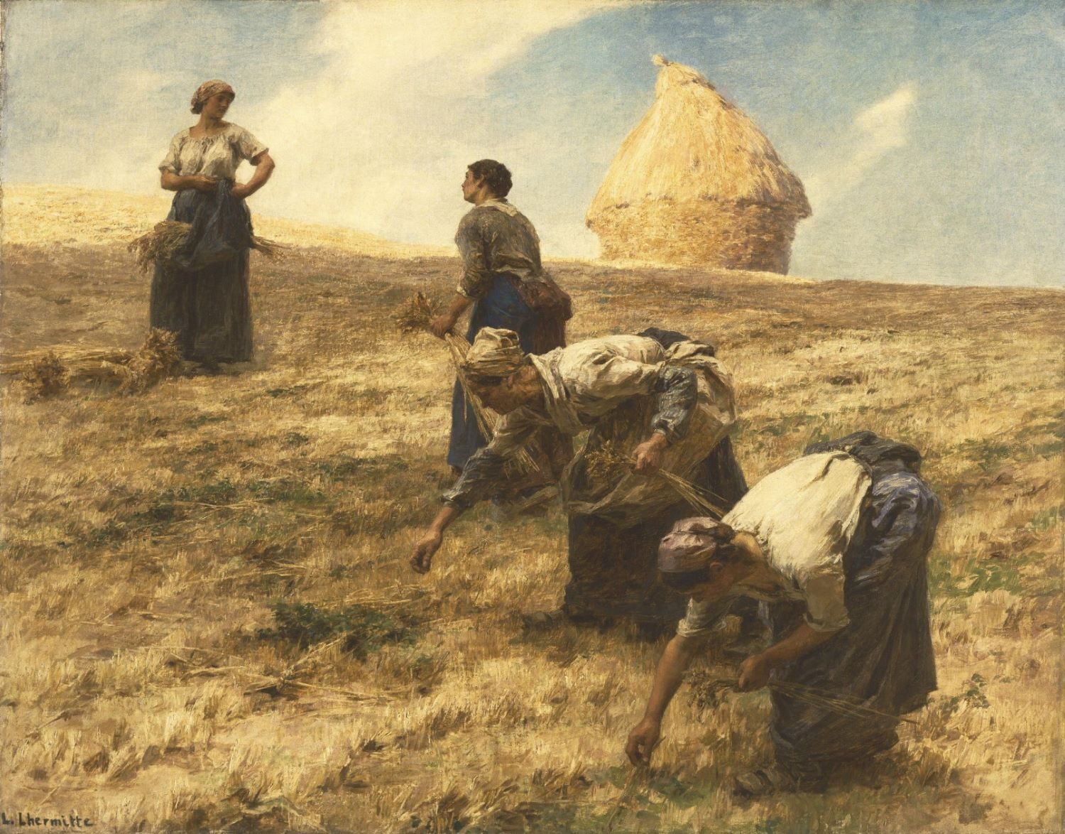 Photo caption: Léon Augustin Lhermitte. The Gleaners, 1887. Oil on canvas; 29 1/2 x 37 3/4 in. Philadelphia Museum of Art: The George W. Elkins Collection, 1924