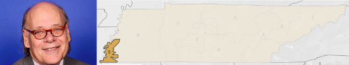 Rep. Steve Cohen, map of TN Congressional district 9