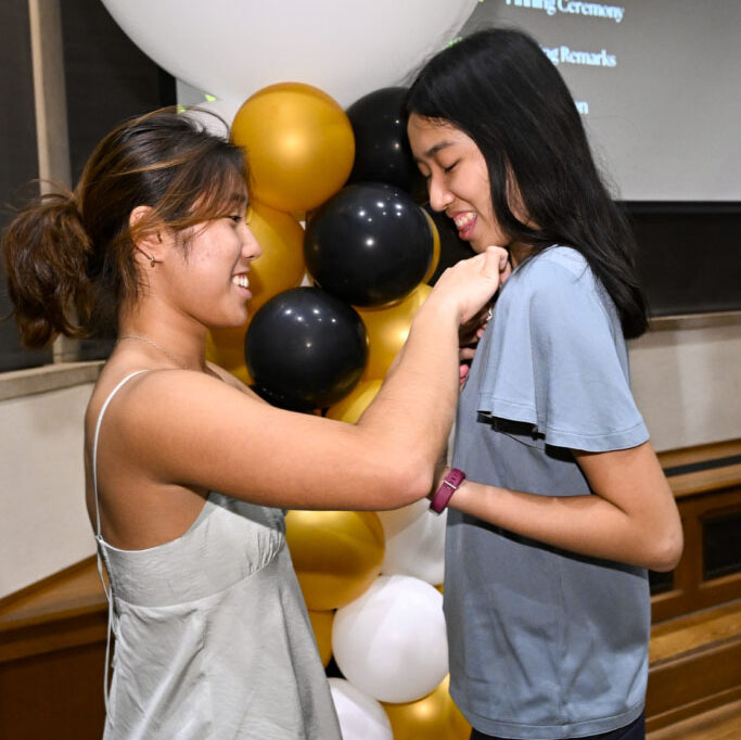 Office of Undergraduate Education Pinning Ceremony and Big Posse Meetup at Carmichael Towers East