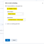 link quiz to gradebook
