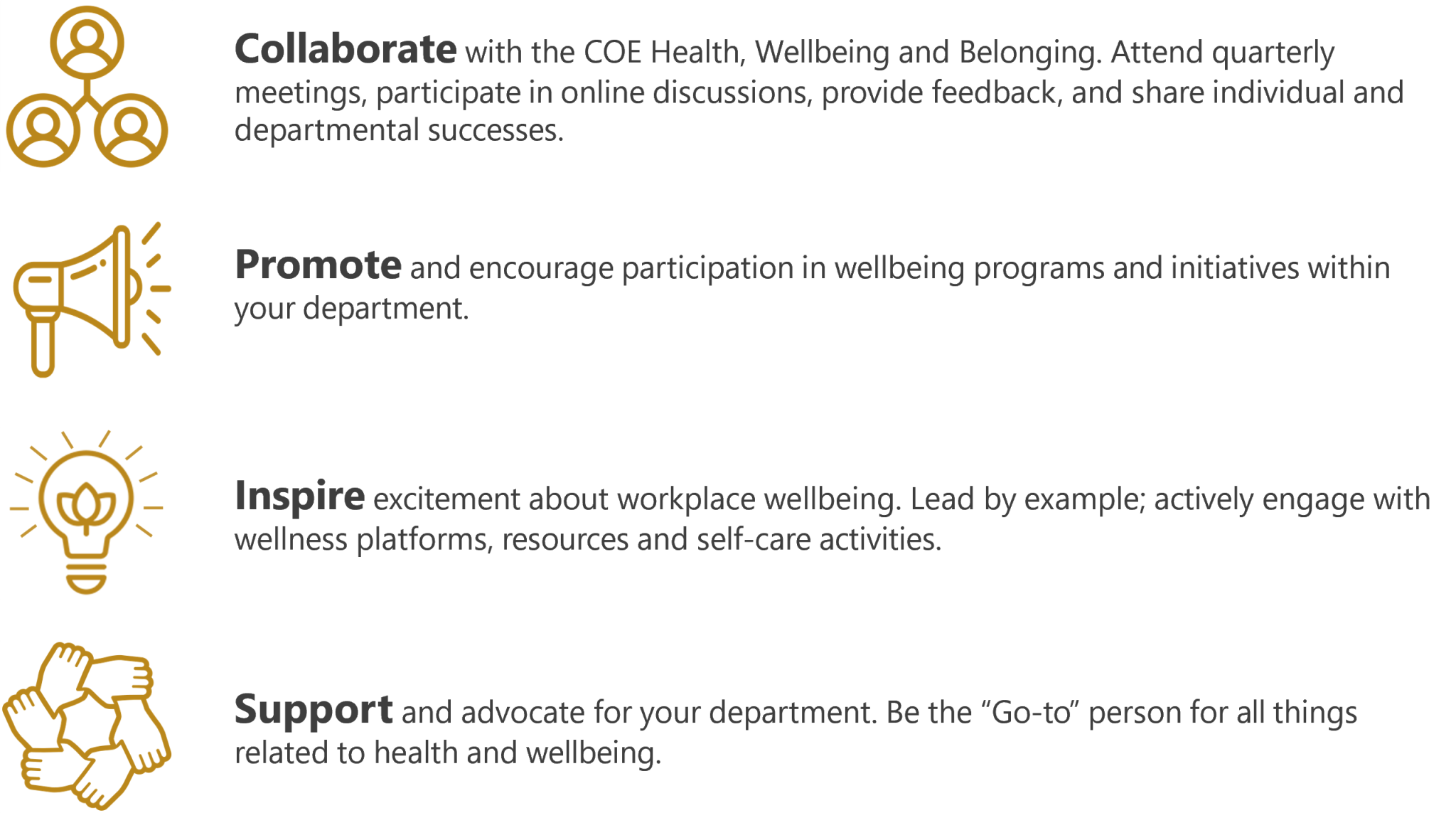 Collaborate, Promote, Inspire and Support