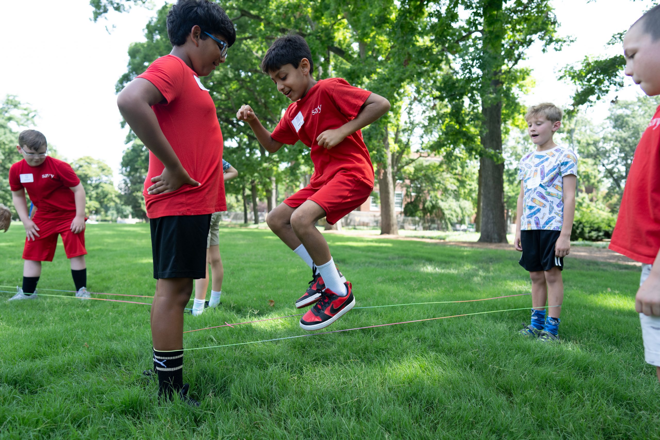 SAVY student engaging in outdoor learning activity.
